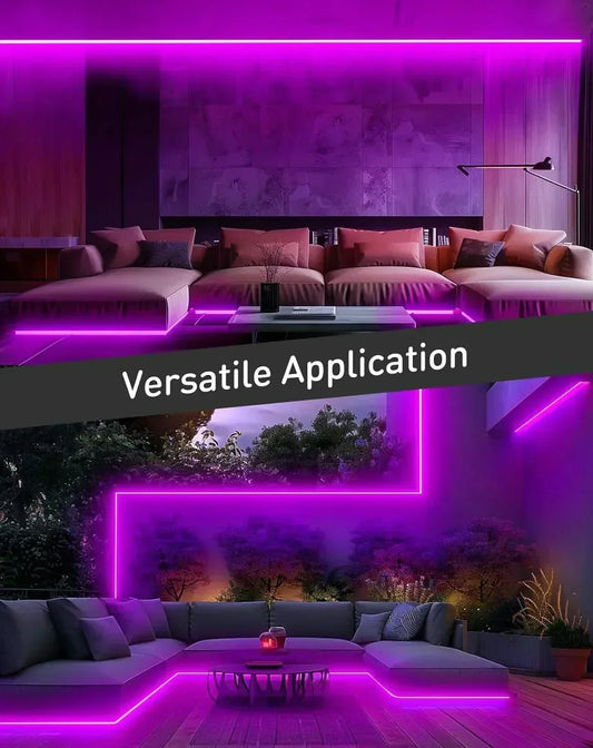 110V Eco LED Neon Rope Light Purple Energy Efficient Neon 189Lumens/M - Shine Decor