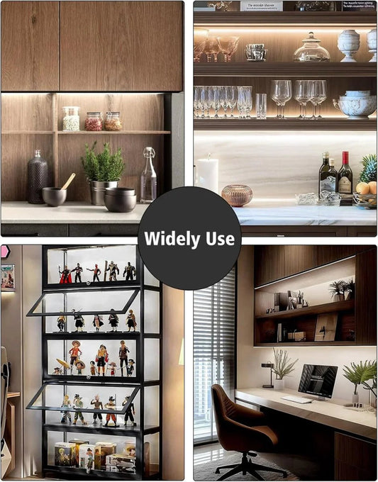 24V Glare-free Bright Cozy, Under Cabinet LED Strip Free Cut-6000K Cool White - Shine Decor