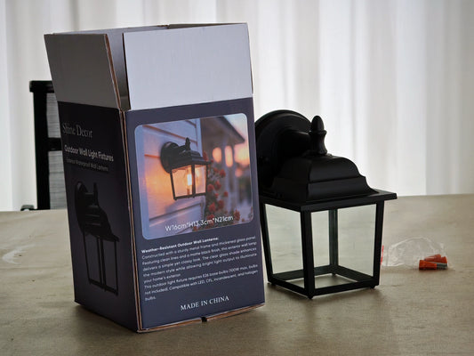 Shine Decor Outdoor Wall Light Fixtures, Exterior Waterproof Wall Lanterns