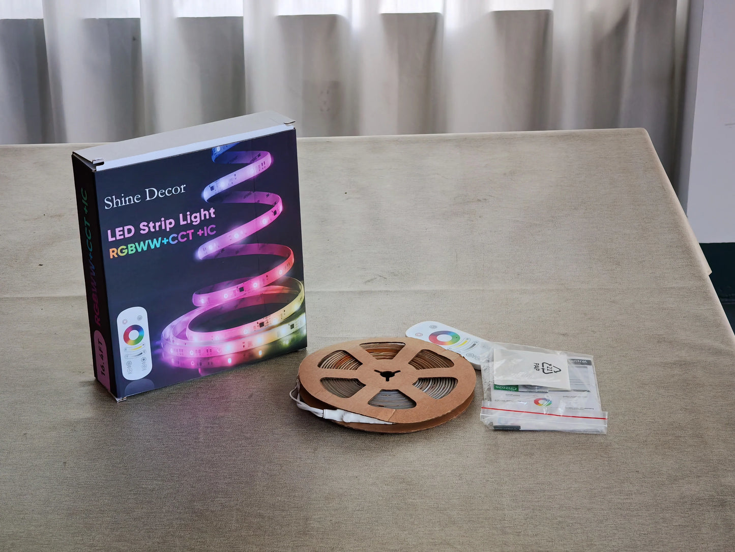 Shine Decor LED Strip Light RGBWW +CCT +IC, Multi Functions Warm/Cool White Tunable Bright Dimmable Color Chasing