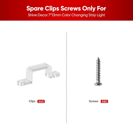 Extra Mounting Pack for 110V Eco Strip CCT Strip And Lite RGB Strip - Shine Decor