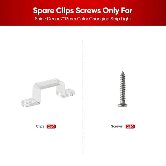 Extra Mounting Pack for 110V Eco Strip CCT Strip And Lite RGB Strip - Shine Decor