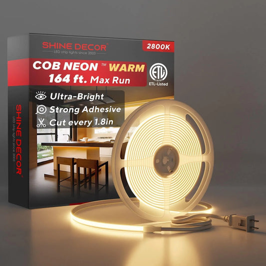 Track Channel 3.3FT/1M (Pack of 10) for COB Neon/COB Strip/3D Neon - Shine Decor