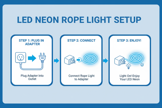 How to power Shine Decor LED neon rope lights?
