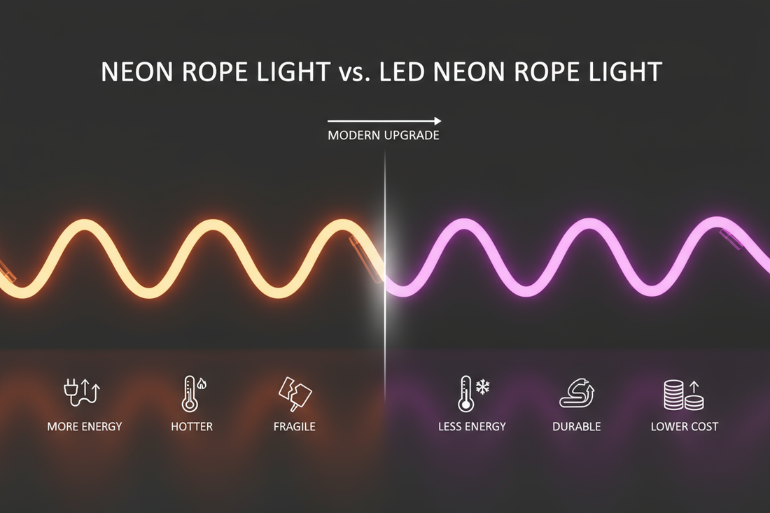 Neon Rope Light vs LED Neon Rope Light: What’s the Difference?