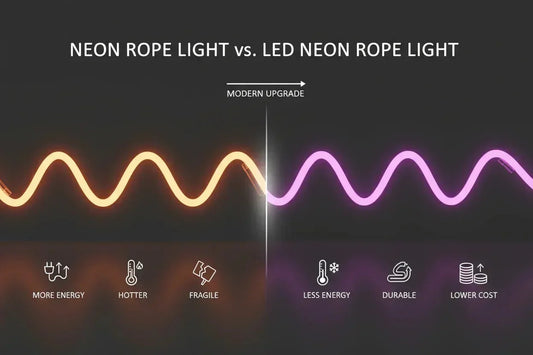 Neon Rope Light vs LED Neon Rope Light: What’s the Difference? - Shine Decor