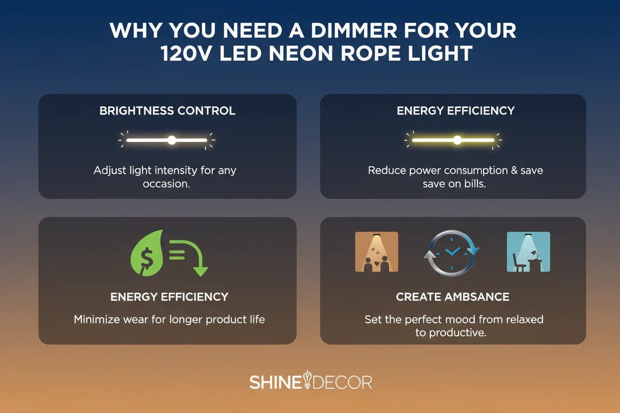 Shine Decor 120V LED Neon Rope Why Need Buy Extra Dimmer?