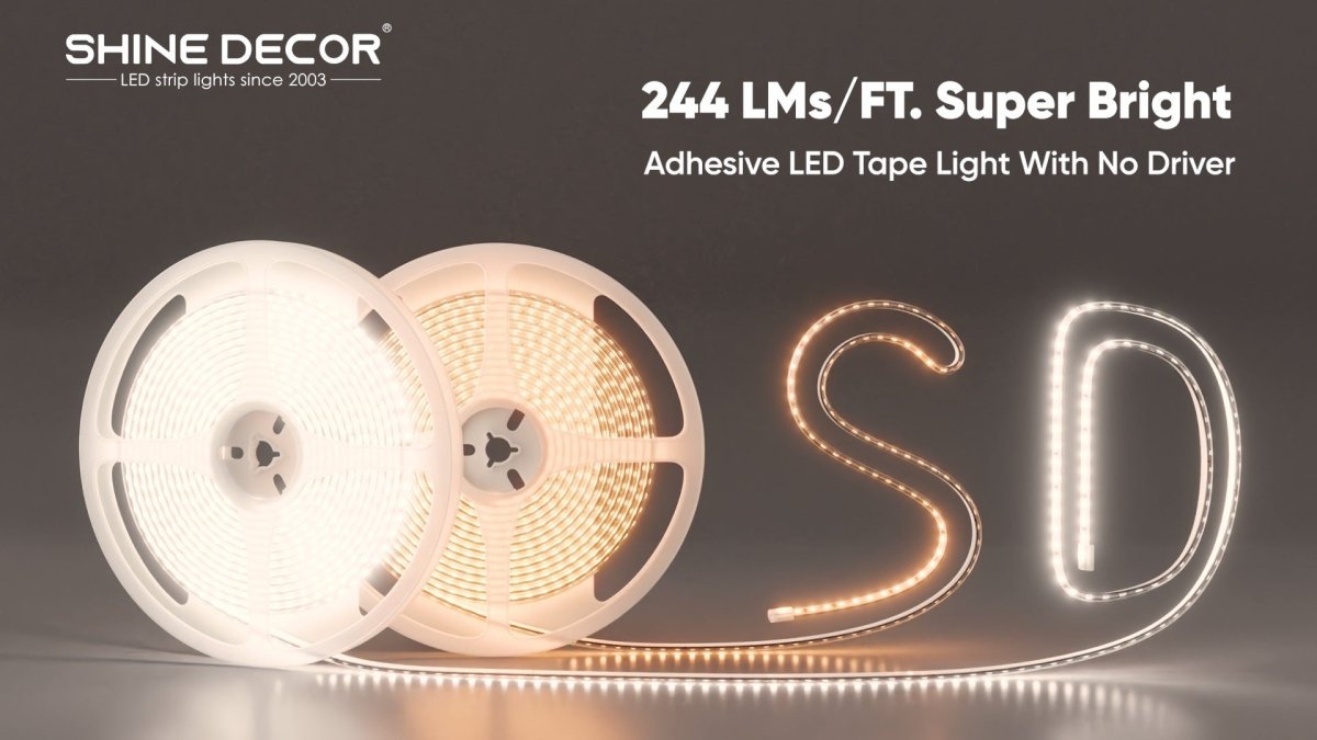 120V LED Strip Lights ETL Listed Variety Sizes/Models, IP65, white/RGB - Shine Decor