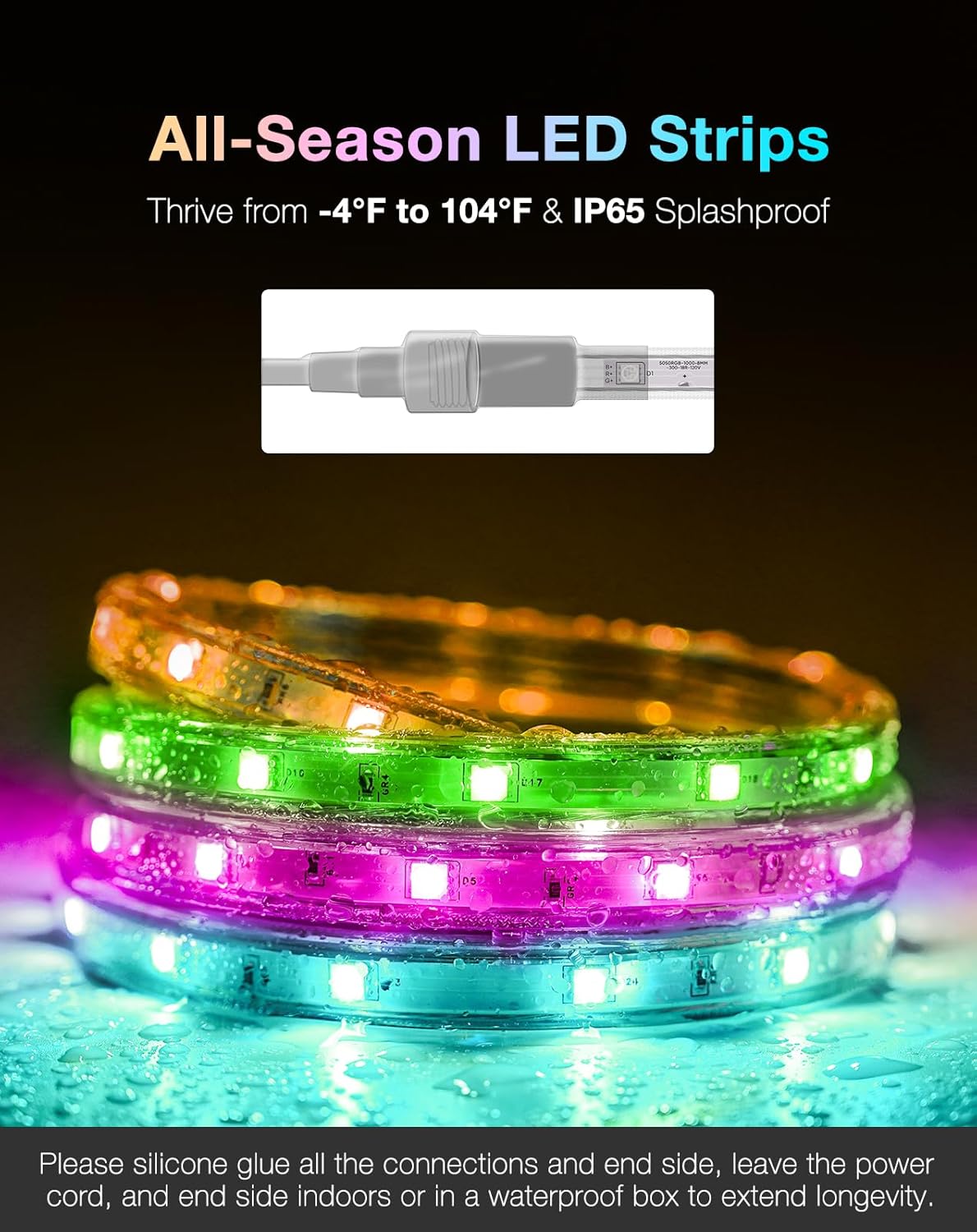Shine Decor Lite RGB strip lights with packaging and remote control on a reflective surface.