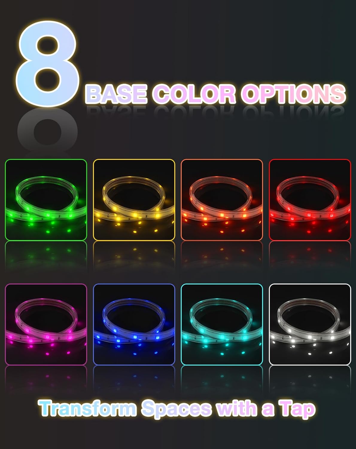 Shine Decor Lite RGB strip lights with packaging and remote control on a reflective surface.