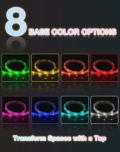 Shine Decor Lite RGB strip lights with packaging and remote control on a reflective surface.