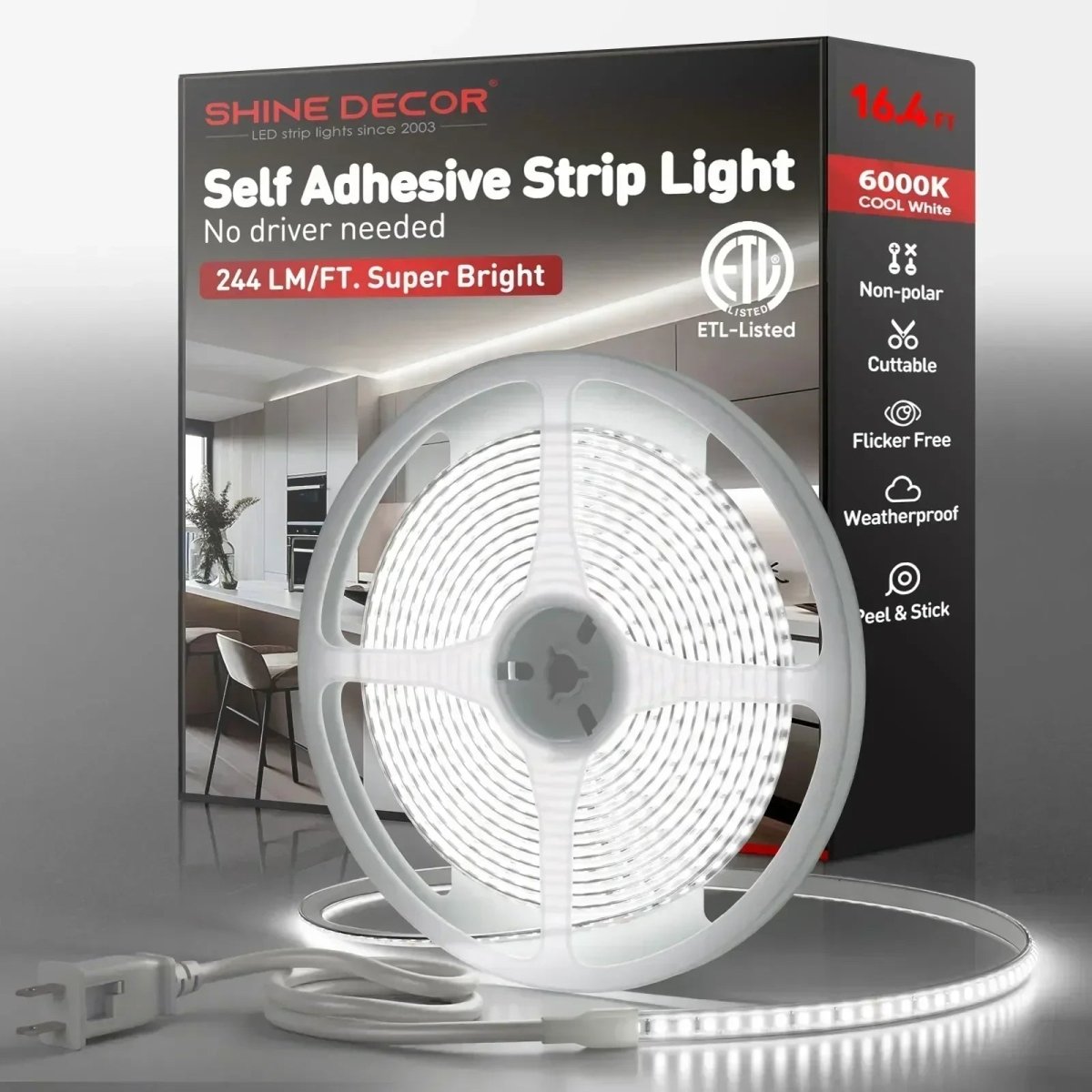 Brightest 120V COB LED Strip Lights IP65, driver free –Max Run 164ft ...