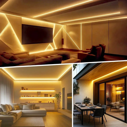 110V Eco LED Strip Light, 2800K Warm White Energy Efficient 331Lumens/M - Shine Decor