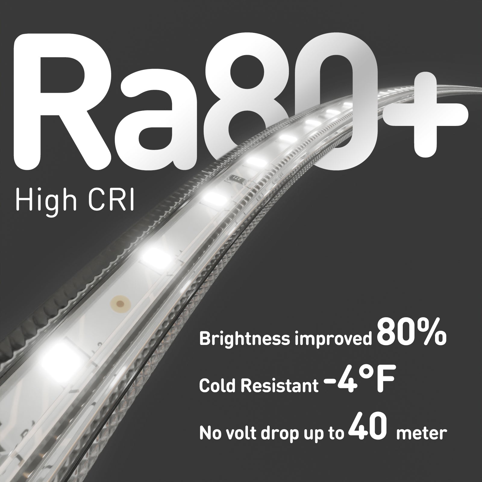 110V Eco LED Strip Light 6000K Cool White Energy Efficient 331Lumens/M - Shine Decor