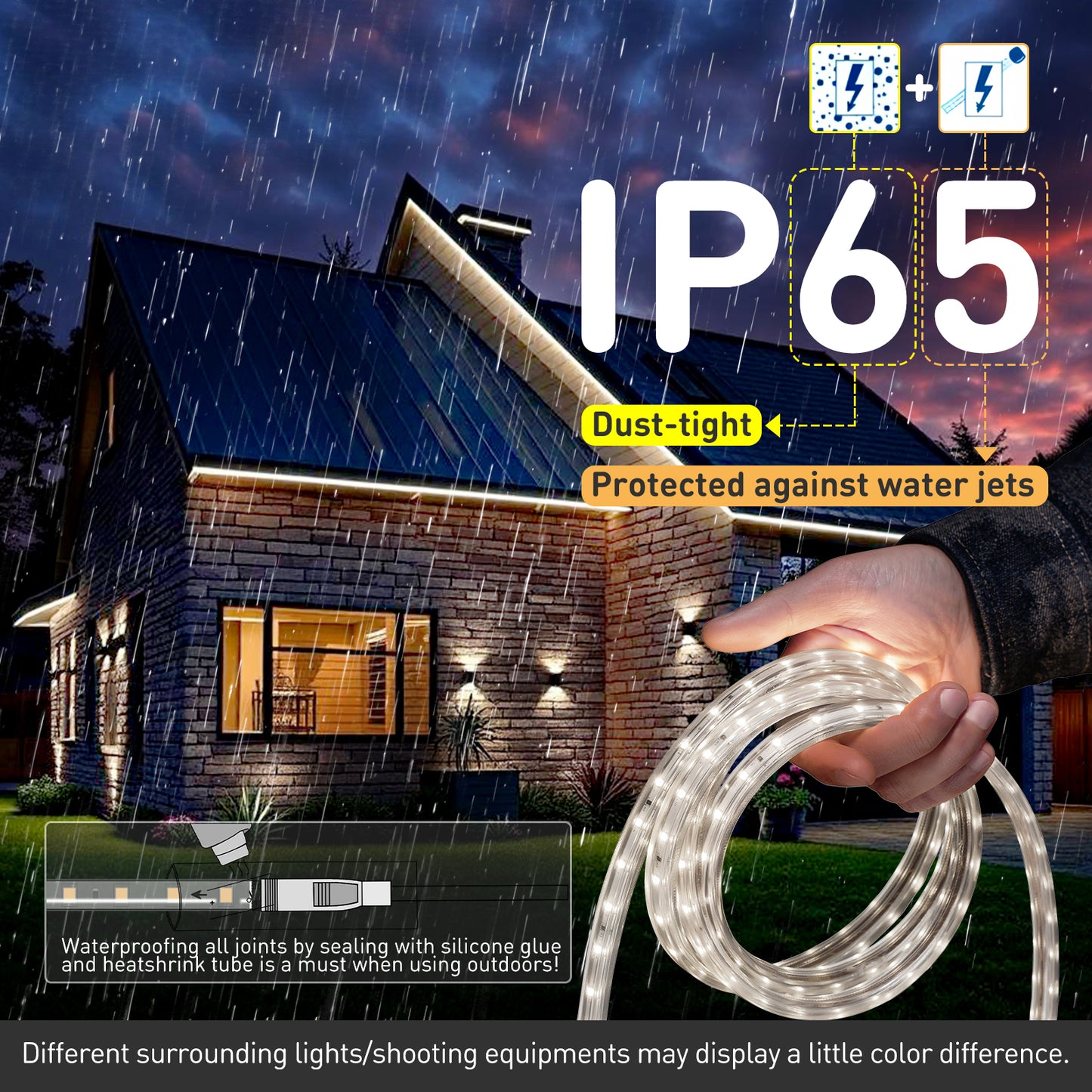 110V Eco LED Strip Light 6000K Cool White Energy Efficient 331Lumens/M - Shine Decor