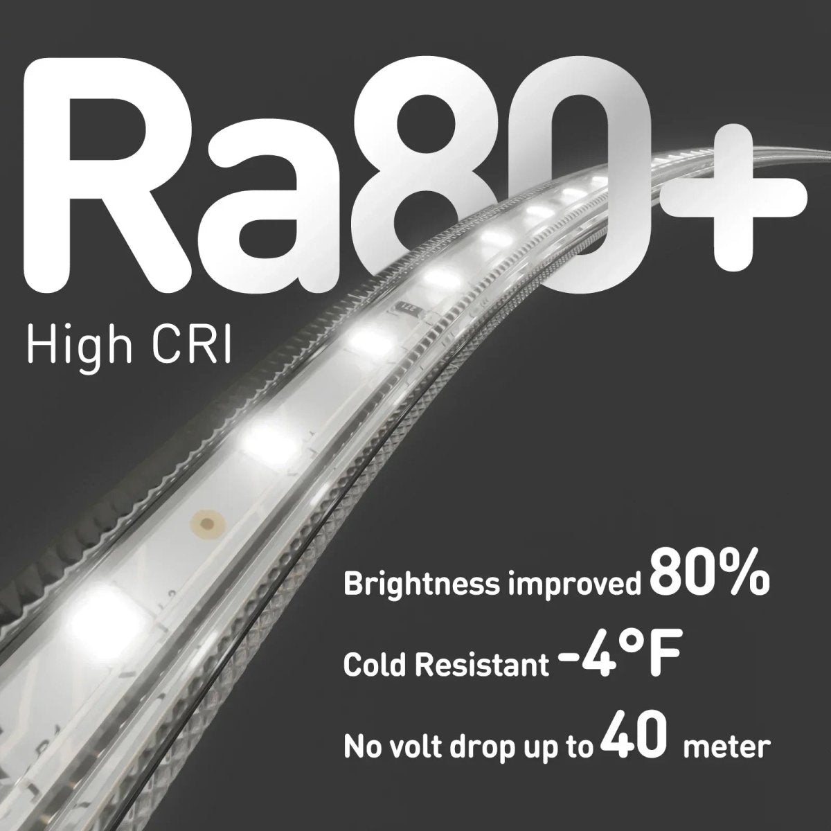 110V Eco LED Strip Light, 6000K Cool White Energy Efficient 331Lumens/M - Shine Decor