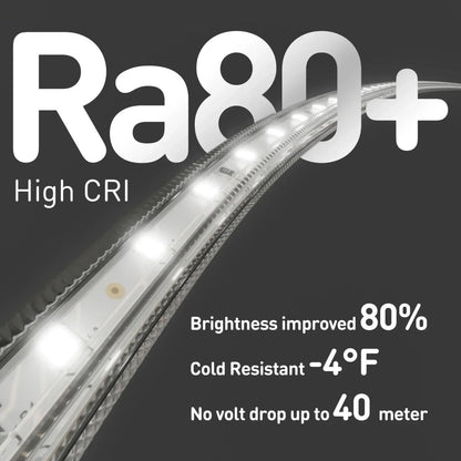 110V Eco LED Strip Light, 6000K Cool White Energy Efficient 331Lumens/M - Shine Decor