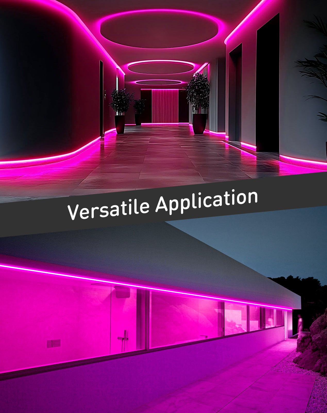 110V Eco Pink Neon Rope Light Energy Efficient Neon 189Lumens/M - Shine Decor