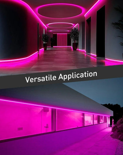 110V Eco Pink Neon Rope Light, Energy Efficient Neon 189Lumens/M - Shine Decor