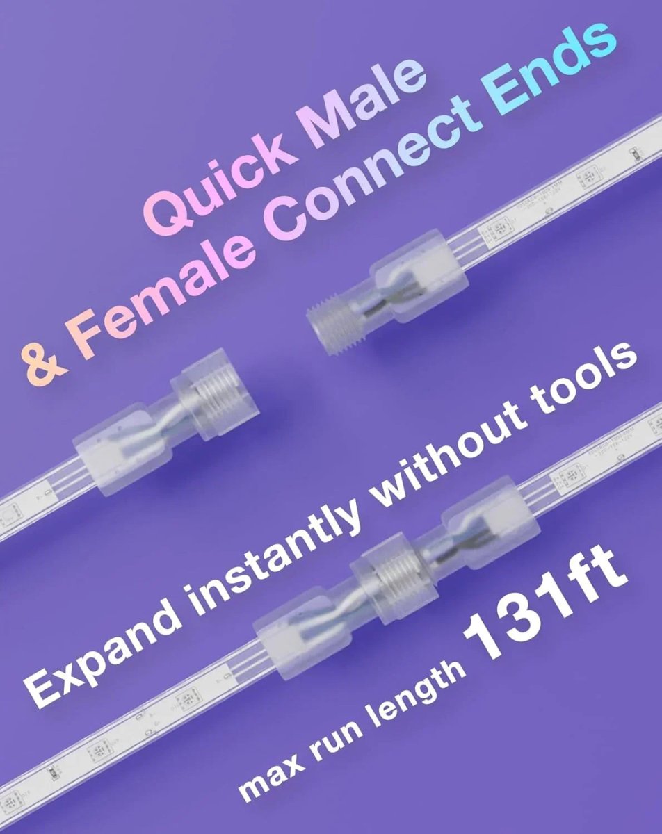 110V Lite RGB LED Strip Light, Soft Ambient Lighting Low Luminance - Shine Decor