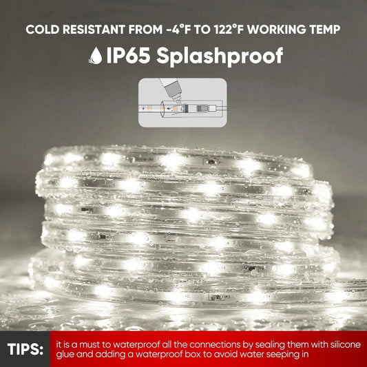 110V Lite Strip Light Ambient Lighting White Low Luminance 180Lumens/M - Shine Decor