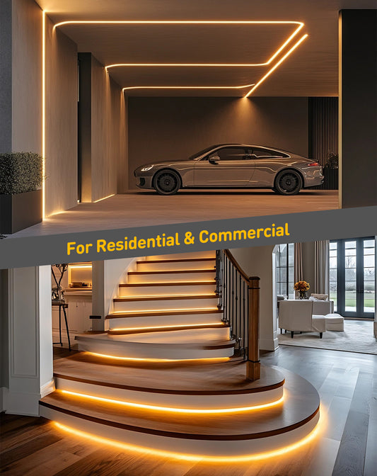 120V 3D Bend Neon Flex LED strip Top & Side Bend Flexible Neon 2800K Warm White - Shine Decor