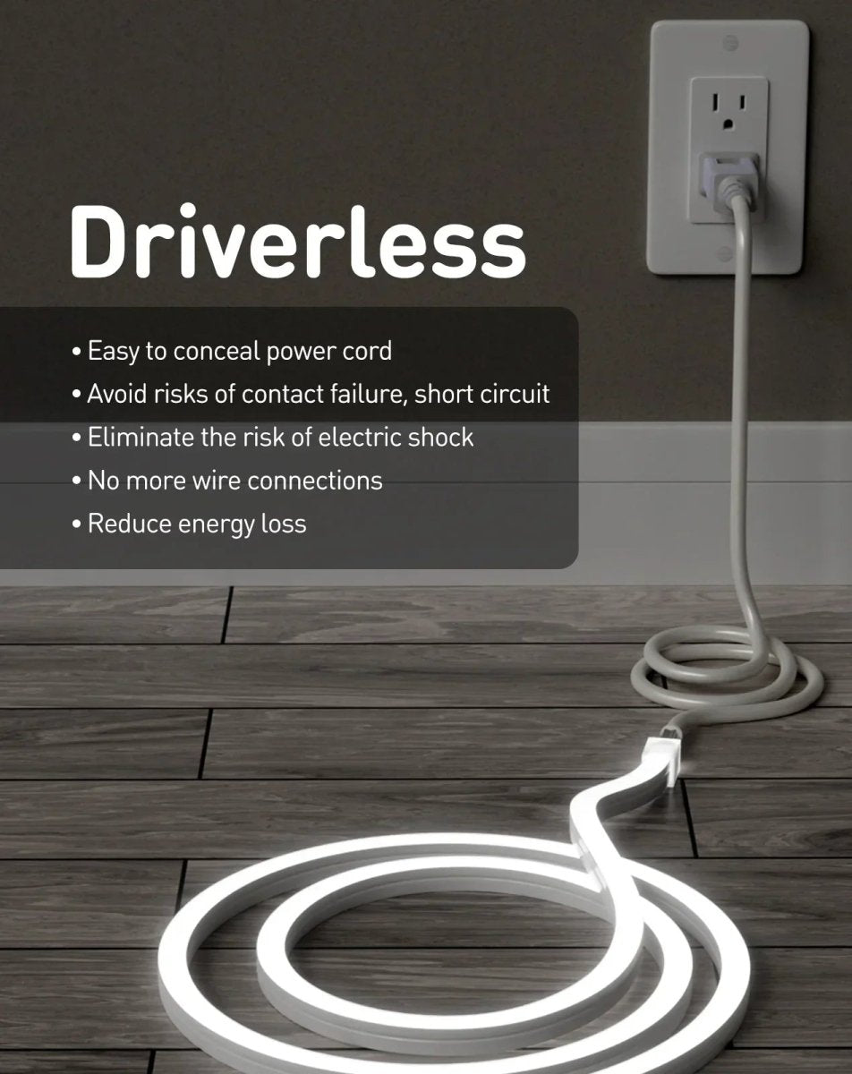 120V 3D Bend Neon Flex LED strip, Top & Side Bend Flexible Neon-6000K Cool White - Shine Decor