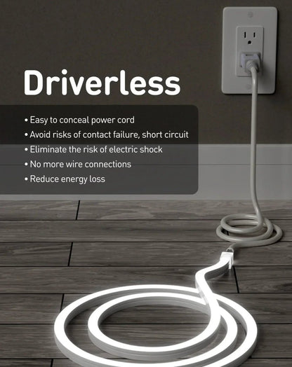 120V 3D Bend Neon Flex LED strip, Top & Side Bend Flexible Neon-6000K Cool White - Shine Decor