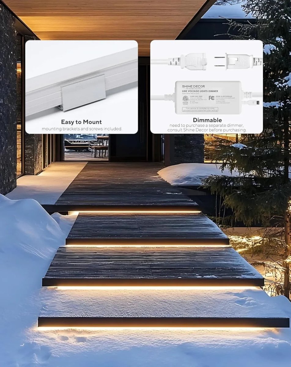 120V IP67 Waterproof, Flexible White Outdoor Neon Rope Light, Cold Resistant(-40℉) - Shine Decor