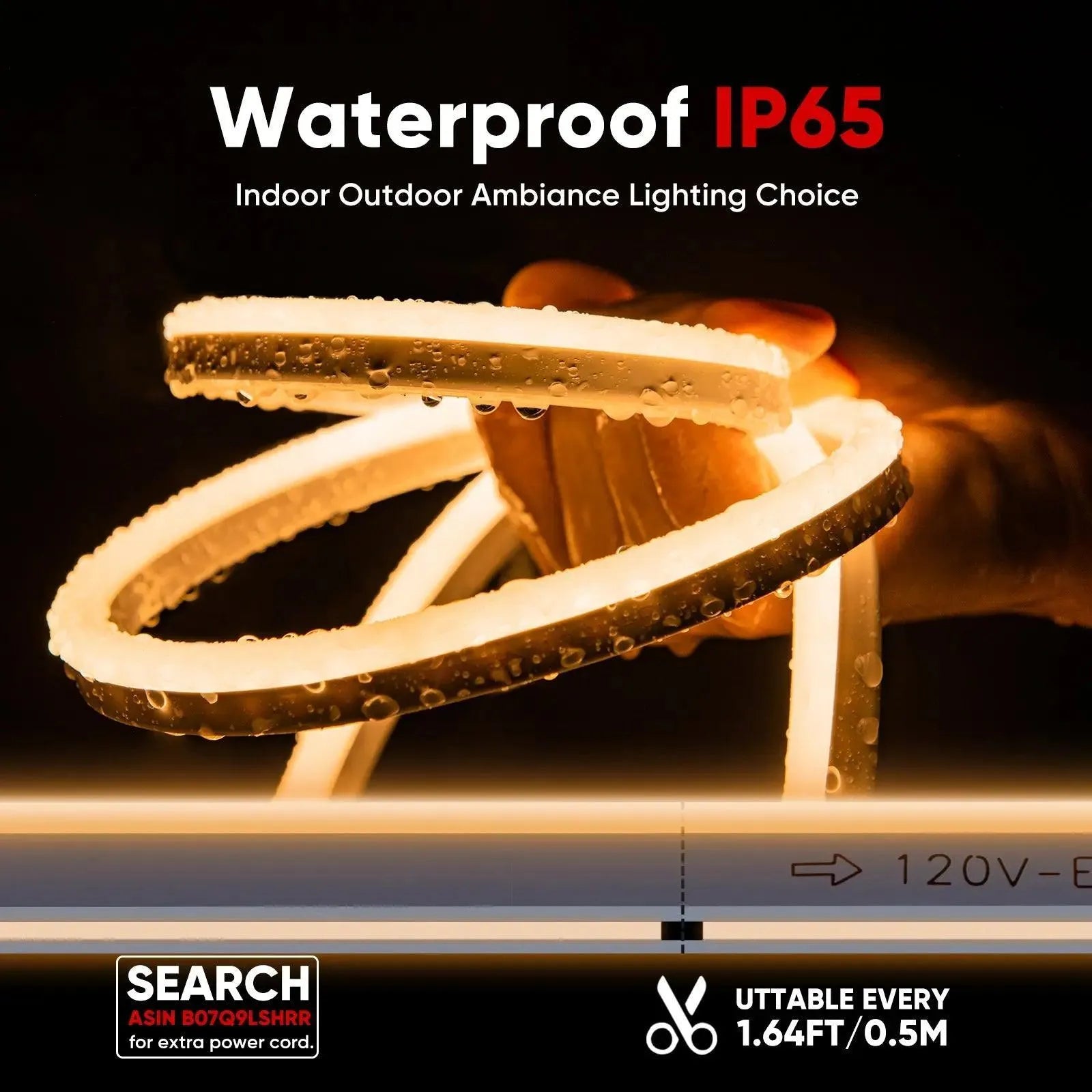 120V Neon Rope Light 3000K Warm White Uniform Glow Neon 220Lumens/M - Shine Decor