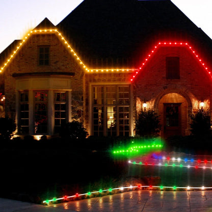 120V Twinkle RGB LED Rope Light Remote Control Dynamic Color Modes - Shine Decor