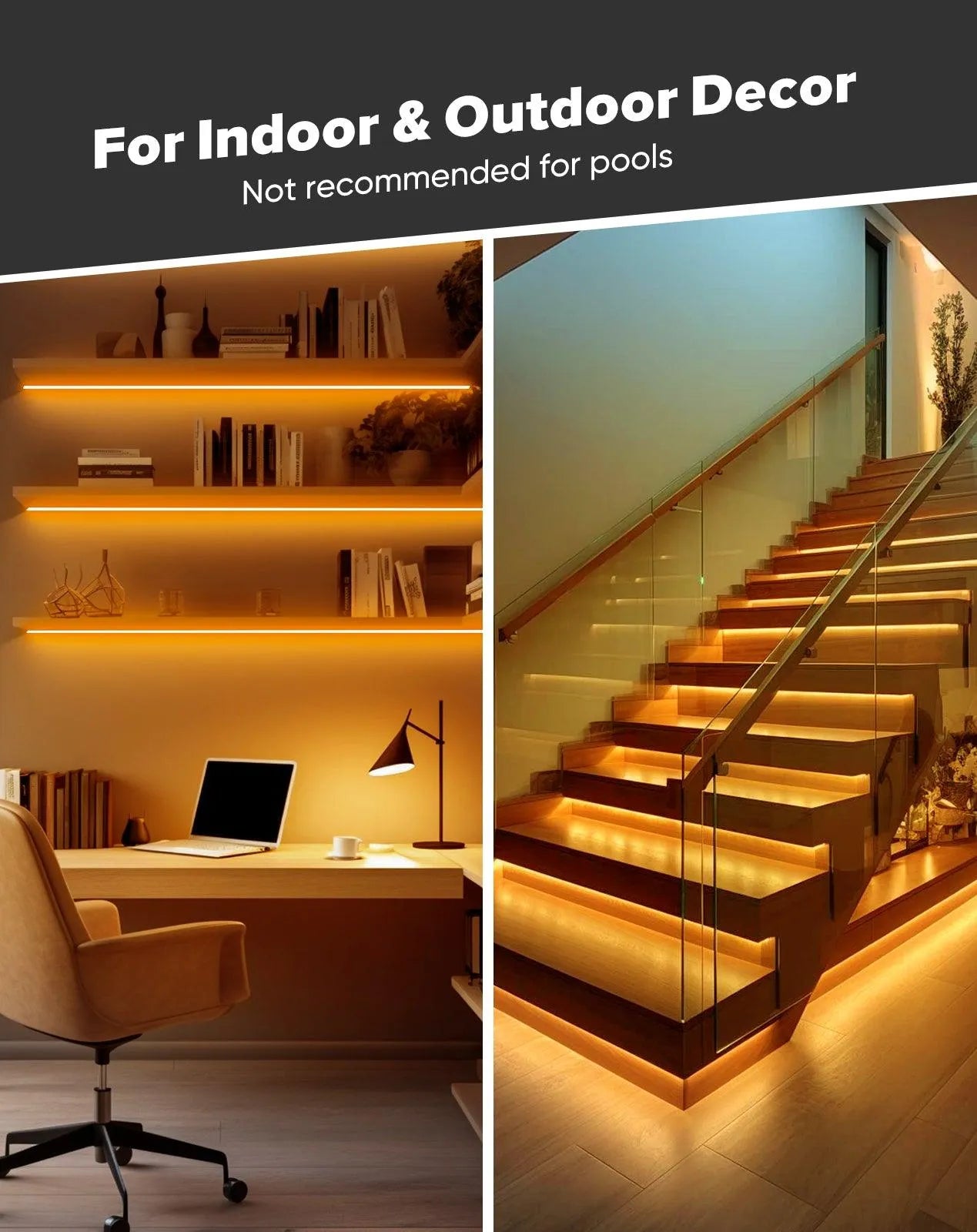 120V Ultra Bright COB LED Neon Rope Light Amber Color 800Lumens/M - Shine Decor