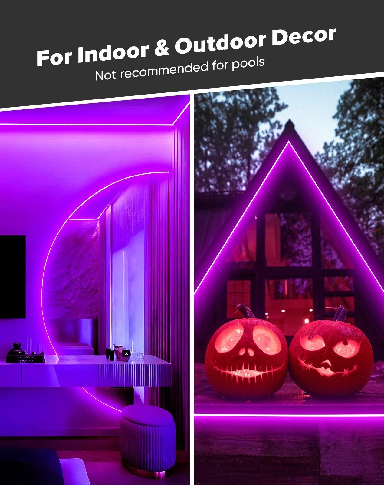 120V Ultra Bright COB LED Neon Rope Light Purple Color 800Lumens/M - Shine Decor