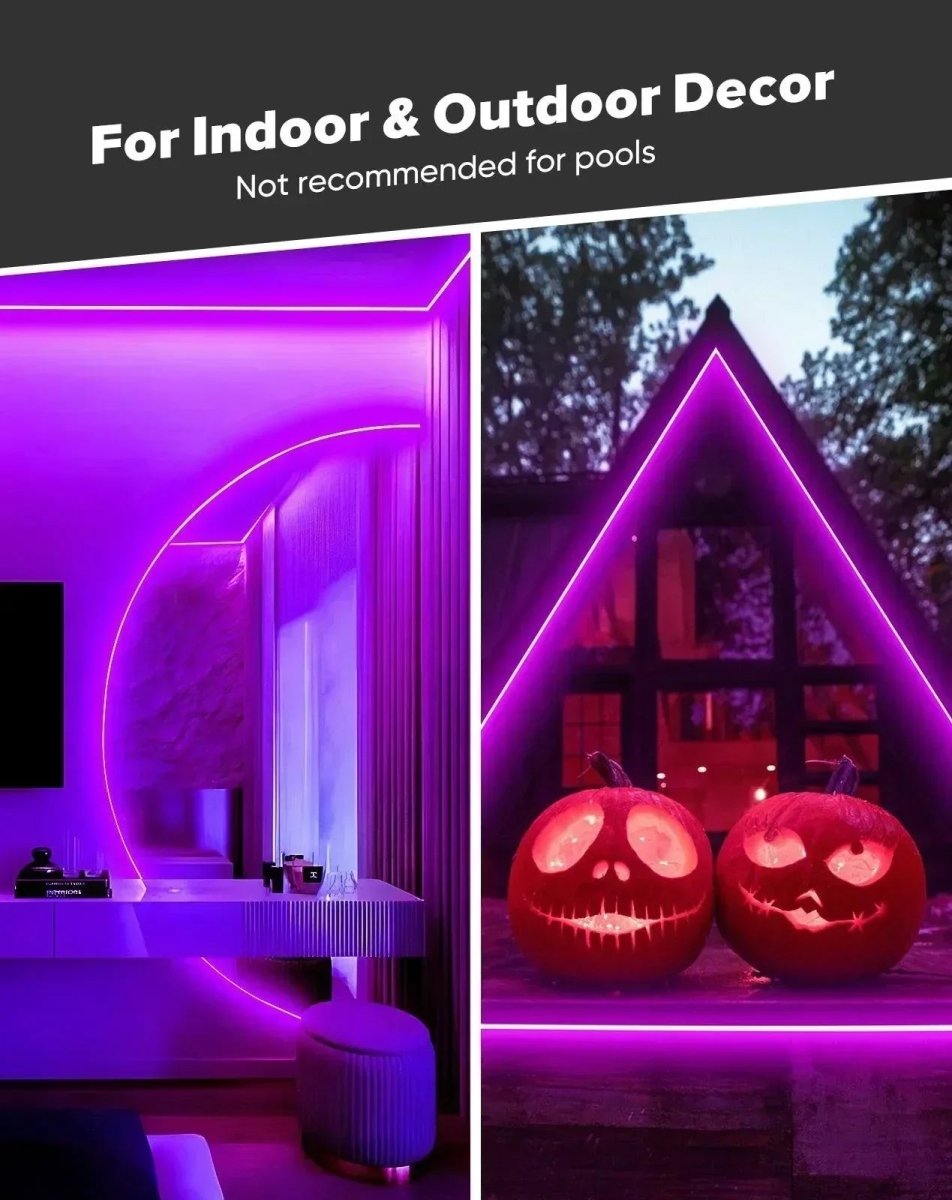 120V Ultra Bright, COB LED Neon Rope Light, Purple Color 800Lumens/M - Shine Decor