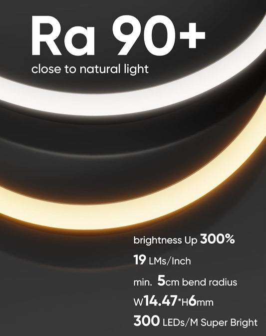 24V Anti-Glare Bright Cozy Under Cabinet LED Strip Free Cut 2700K Warm White