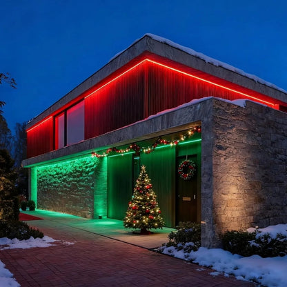 24V Flexible RGB Wall Washer LED Strip - UL Listed IP67 Waterproof Linear Grazer Light - Shine Decor