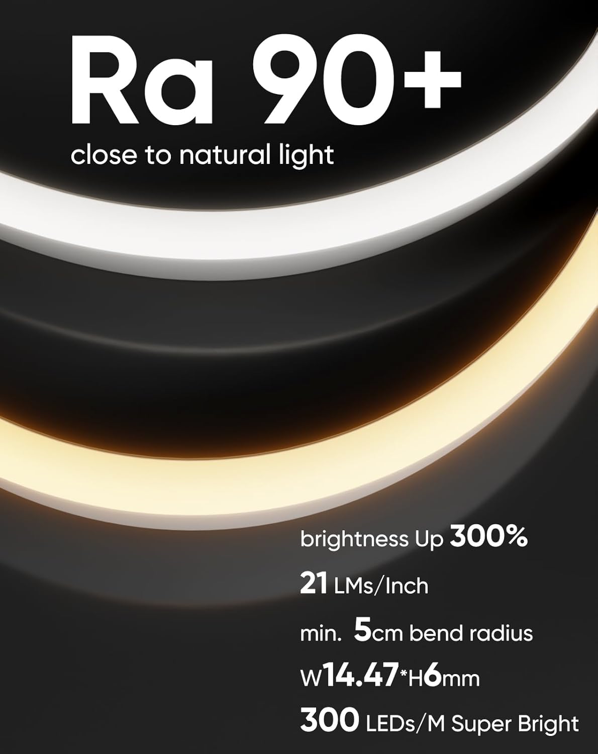 24V Glare-free Bright Cozy Under Cabinet LED Strip Free Cut 6000K Cool White - Shine Decor