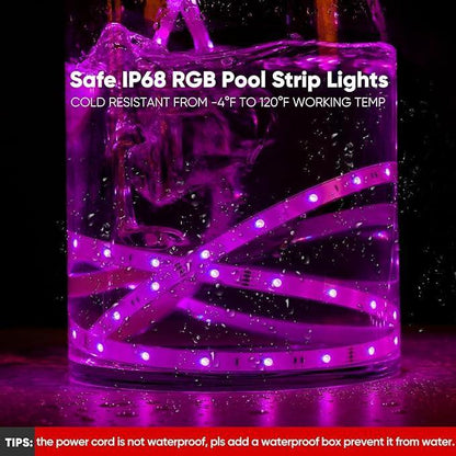 24V IP68 LED Strip Pool Lighting Smart RGB Solid Silicone - Shine Decor