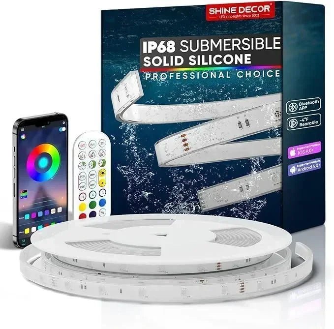24V IP68 LED Strip Pool Strip Light Smart RGB Submersible Led Light Strips - Shine Decor