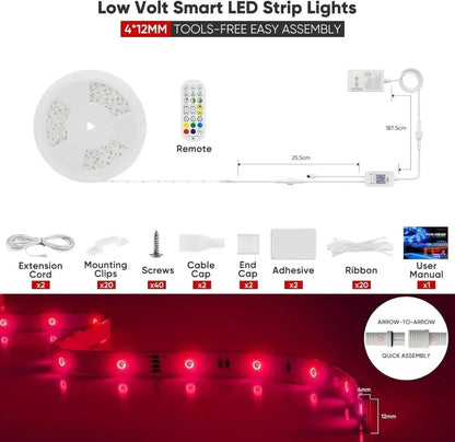 24V IP68 LED Strip Pool Strip Light Smart RGB Submersible Led Light Strips - Shine Decor