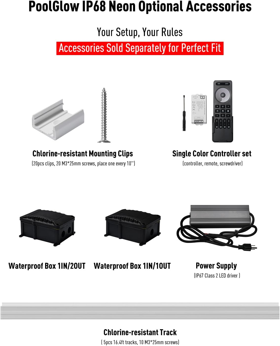 24V IP68 Underwater Led Strip Lights Submersible Warm White Neon Up to 9.84ft Depth - Shine Decor