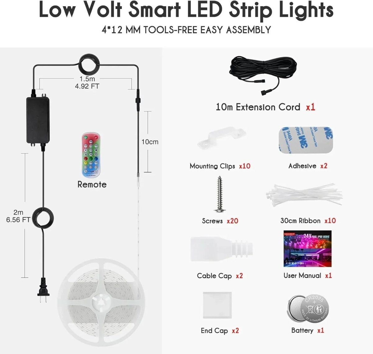 24V IP68 Waterproof RGBIC LED Strip Light-APP Control & Music Sync - Shine Decor