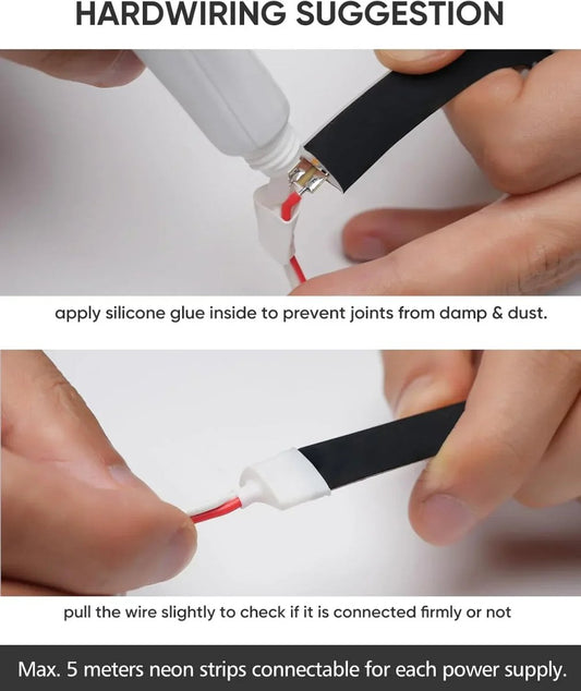 24V Under Cabinet Led Strip Connector Wire Kit - Shine Decor