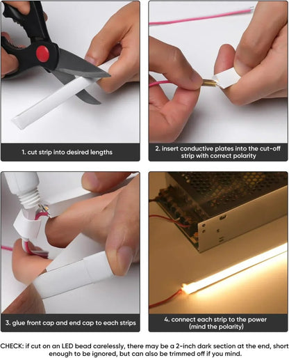 24V Under Cabinet Led Strip Connector Wire Kit - Shine Decor