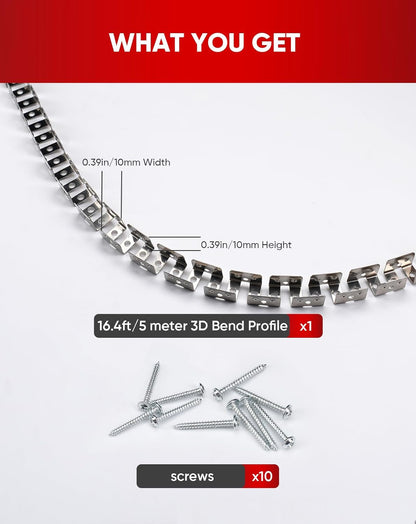 3D Neon Bend Flexible Profile 16.4ft/5Meter Aluminum Channel for 3D LED Neon Rope Light - Shine Decor