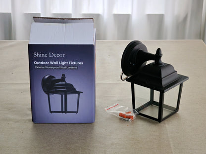 Shine Decor Outdoor Wall Light Fixtures, Exterior Waterproof Wall Lanterns