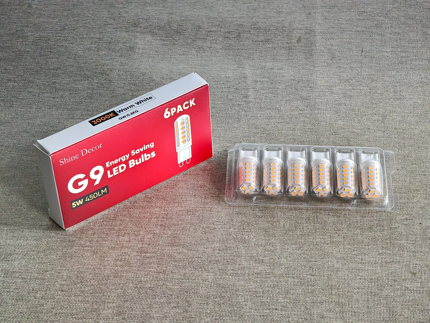 Shine Decor G9 LED Bulb 5W 450LM 6 Pack