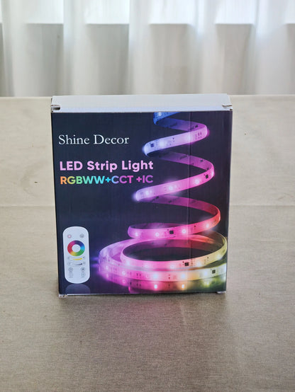 Shine Decor LED Strip Light RGBWW +CCT +IC, Multi Functions Warm/Cool White Tunable Bright Dimmable Color Chasing
