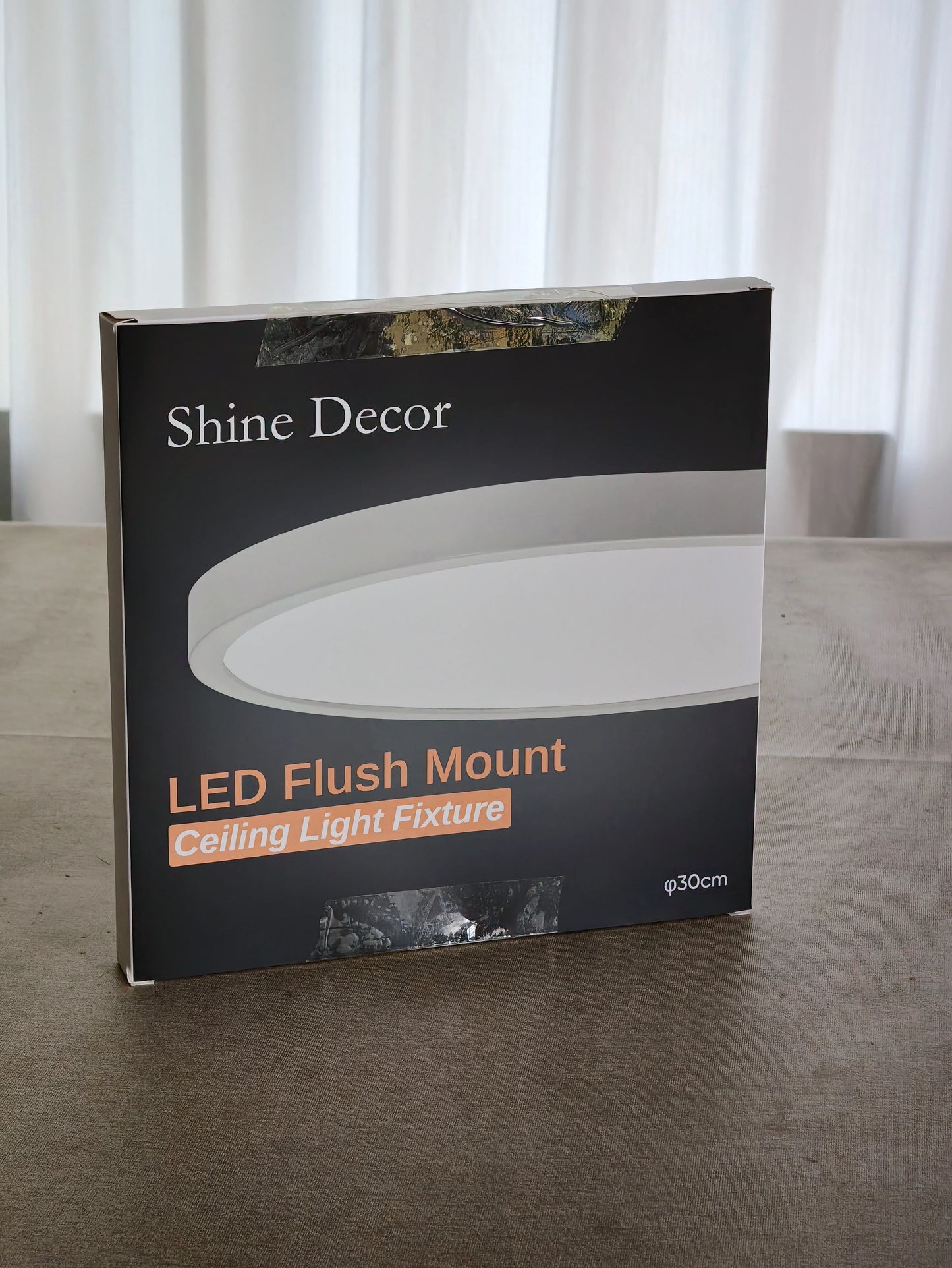 Shine Decor LED Flush Mount Ceiling Light Fixture, 24W 1600LM Bright LED Ceiling Light, Energy-Efficient Low Profile Ceiling Lamp for Hallway Bedroom Kitchen Closet Laundry Room