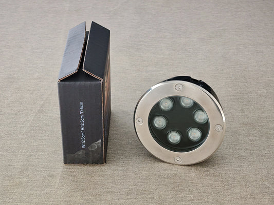 Shine Decor LED In-Ground Paver Light, 6W Warm White IP65 Waterproof, for Lawn, Decks, Driveways, Walkways, Patios, Steps and Paver Surfaces, Stainless Steel Finish